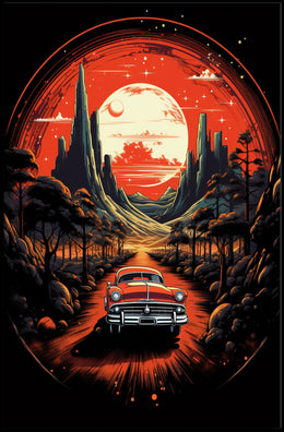 Journey Through a Cosmic Landscape Poster
