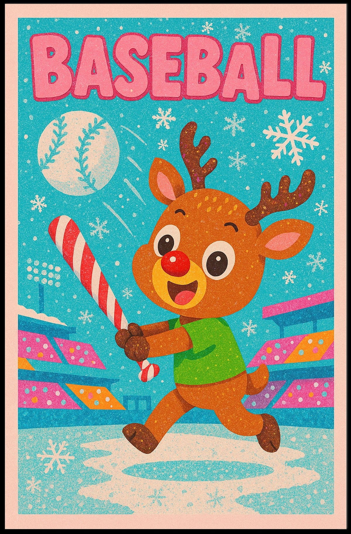 Holiday Baseball Fun Poster