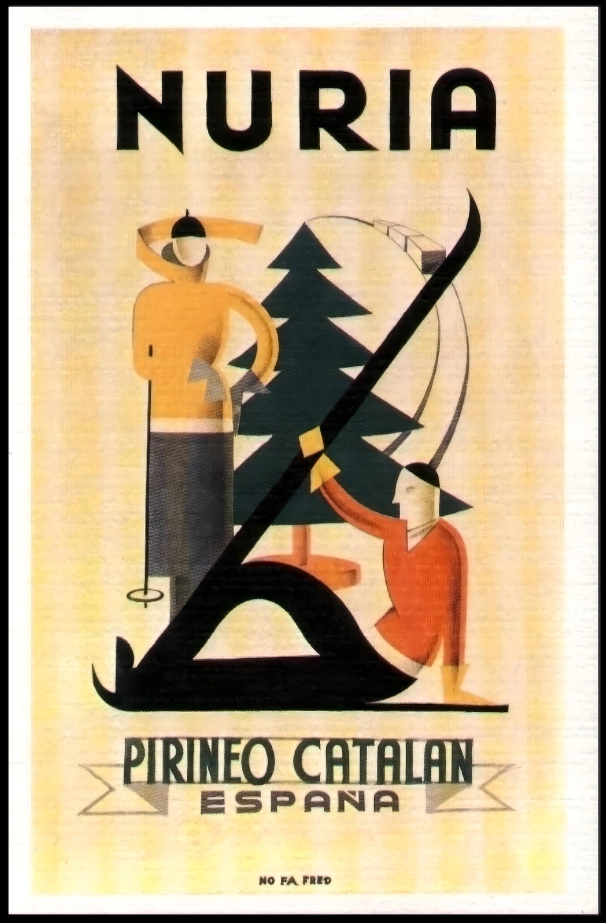 Núria Pyrenees Catalan Travel Poster