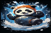 Winter Adventure Panda Poster