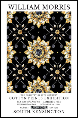 William Morris Cotton Prints Exhibition Poster