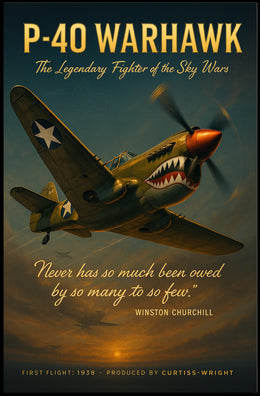 P-40 Warhawk The Legendary Fighter Poster