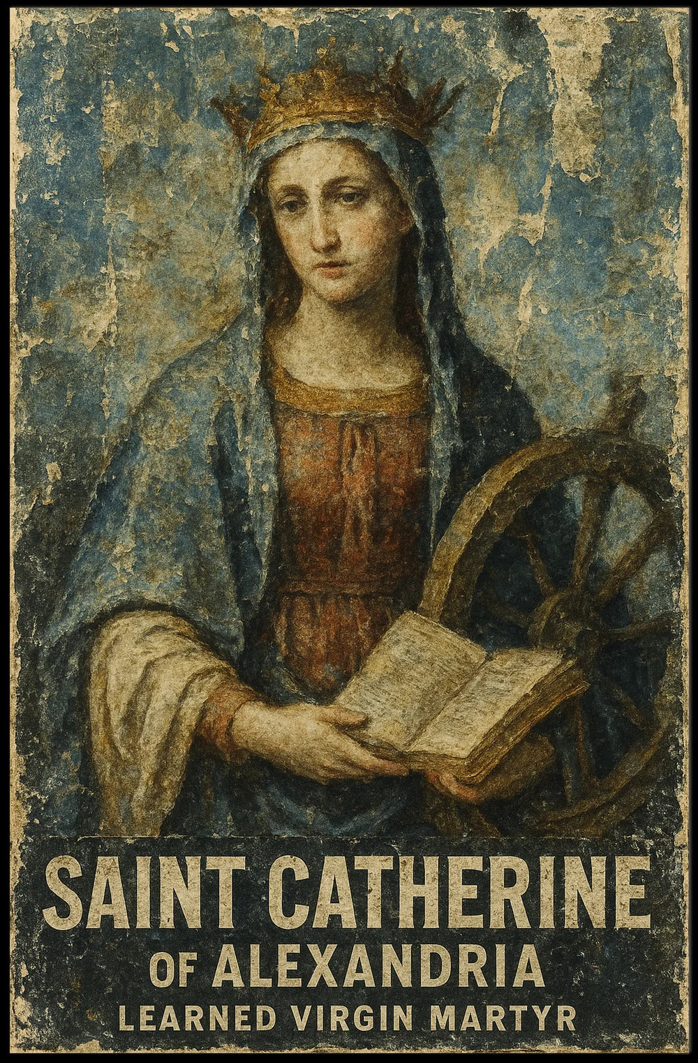 Saint Catherine Vintage Renaissance Religious Art Poster