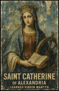 Saint Catherine Vintage Renaissance Religious Art Poster