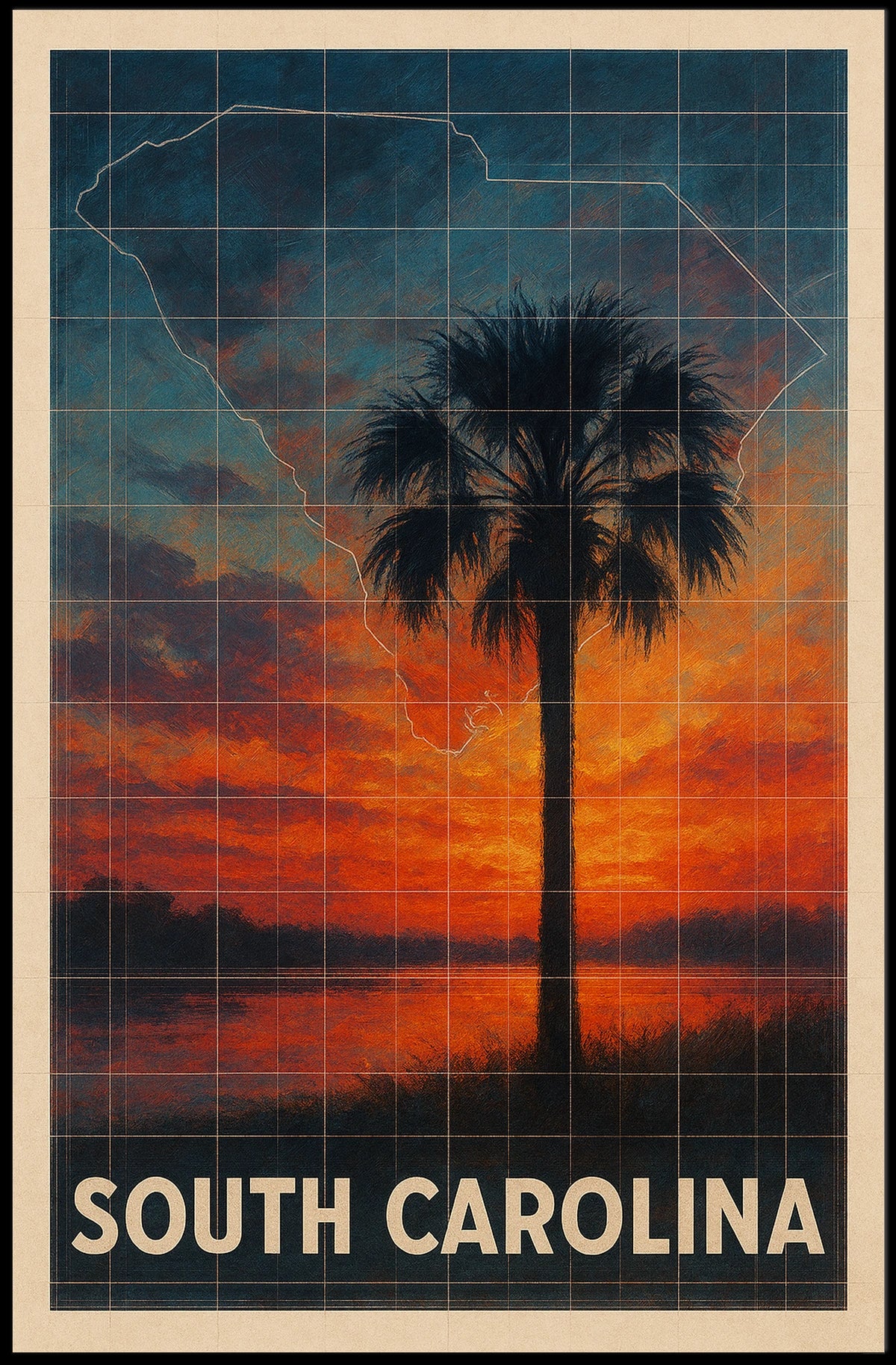 South Carolina Sunset Poster