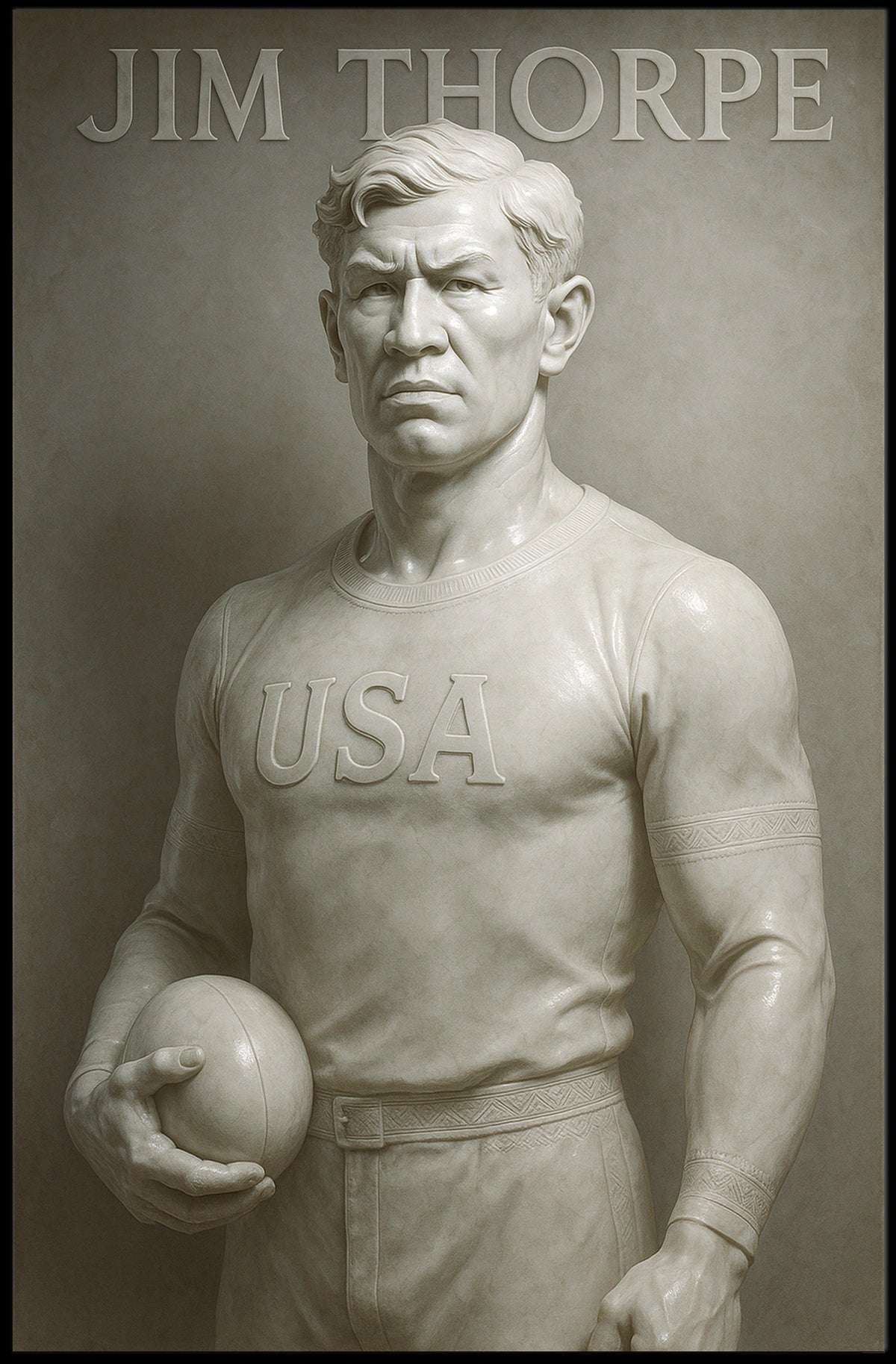 Tribute to a Legendary Athlete Jim Thorpe Poster