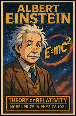 Albert Einstein Relativity Vintage Poster