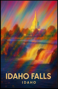 Idaho Falls Vibrant Landscape Impressionism Poster