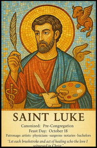 Saint Luke Patron of Artists and Healers Poster PosterGoat