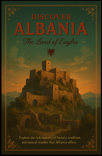 Albania Adventure Vintage Travel Poster