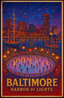 Baltimore Harbor Of Lights Poster