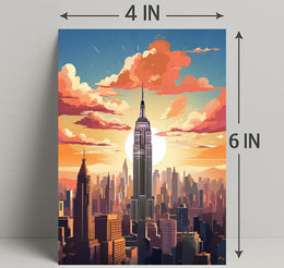 Sunset Over The Cityscape Poster