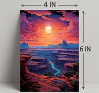 Canyon Sunset Serenity Poster PosterGoat