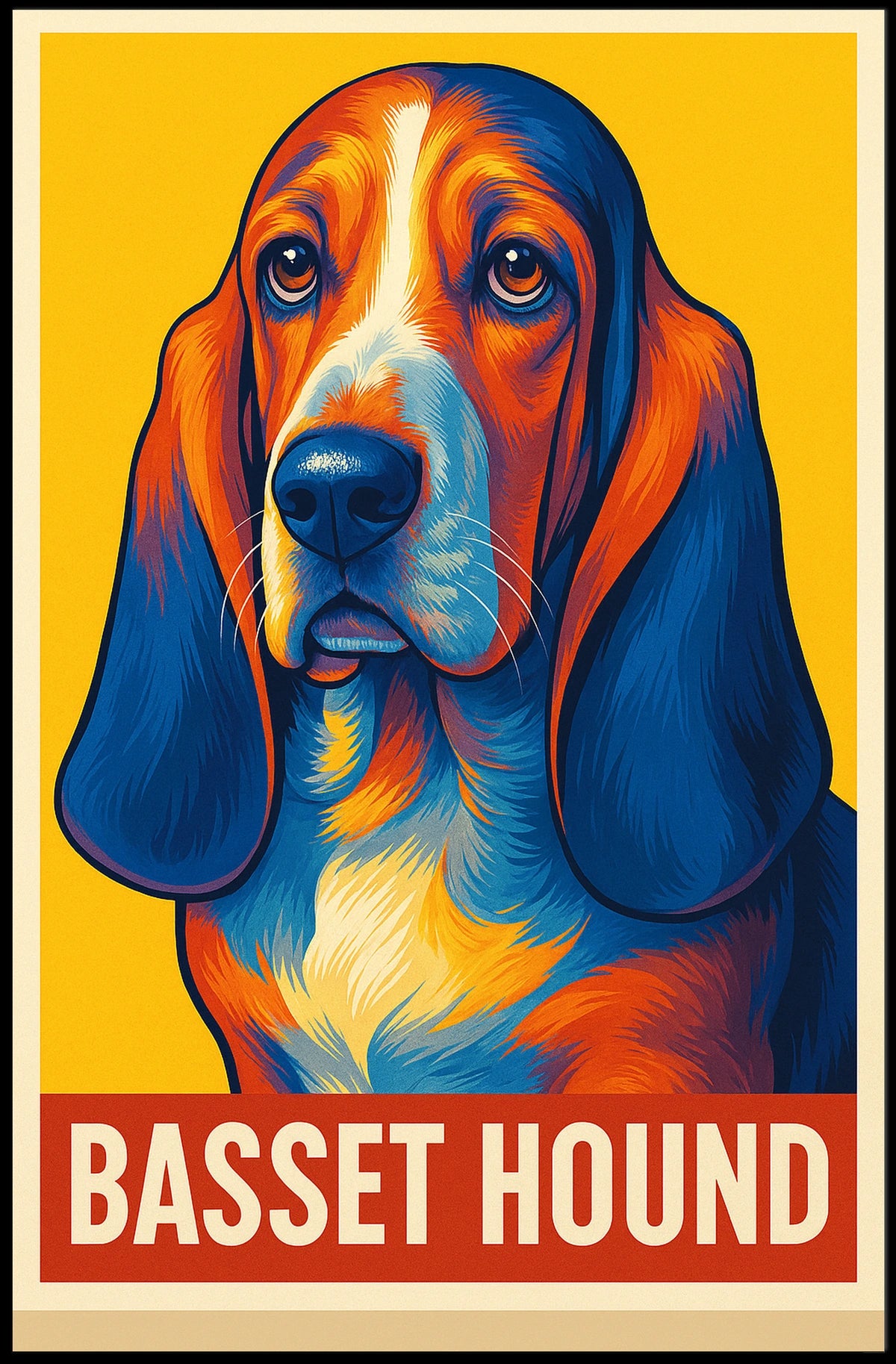 Basset Hound Art Poster