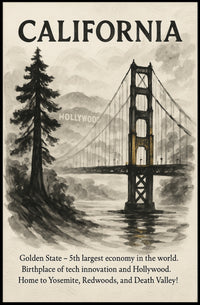 California The Golden State Poster