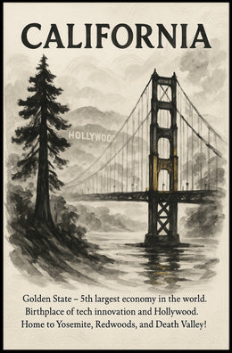 California The Golden State Poster