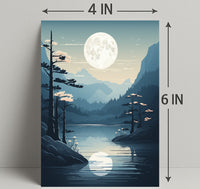Moonlit Mountain Serenity Poster