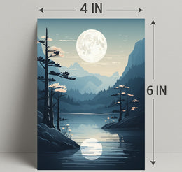Moonlit Mountain Serenity Poster