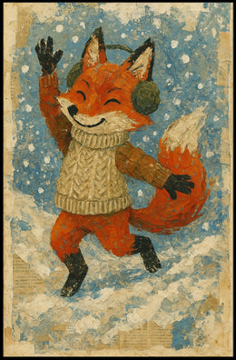 Winter Fox Delight Poster