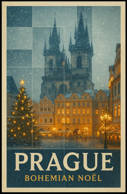 Prague Bohemian Noël Poster