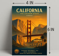 California The Golden State Vintage Poster PosterGoat