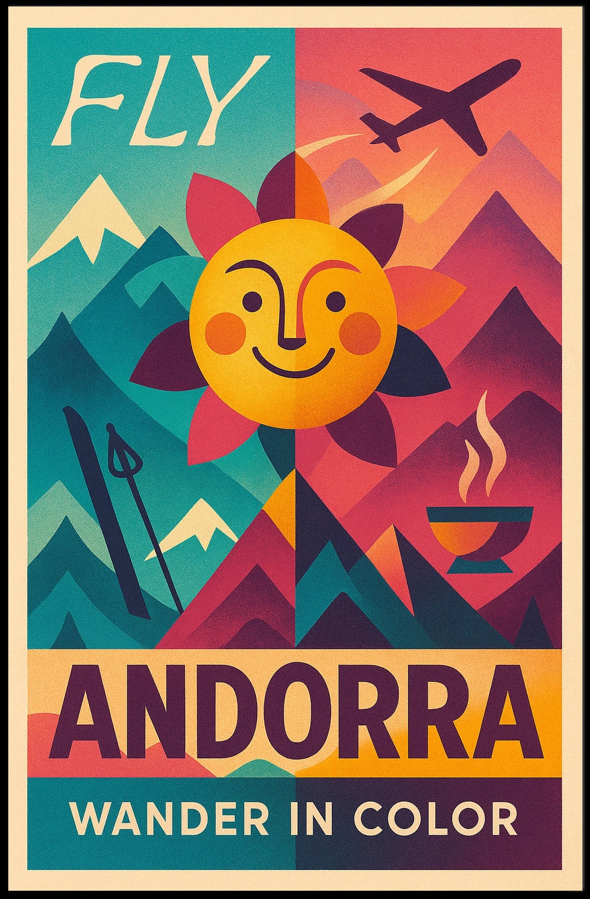 Fly Andorra Wander in Color Poster