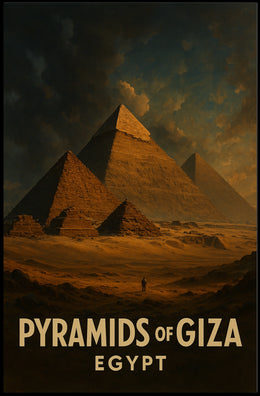 Giza Pyramids Egypt Travel Photorealism Heritage Architecture Iconic Monuments Majestic Desert Sky Poster