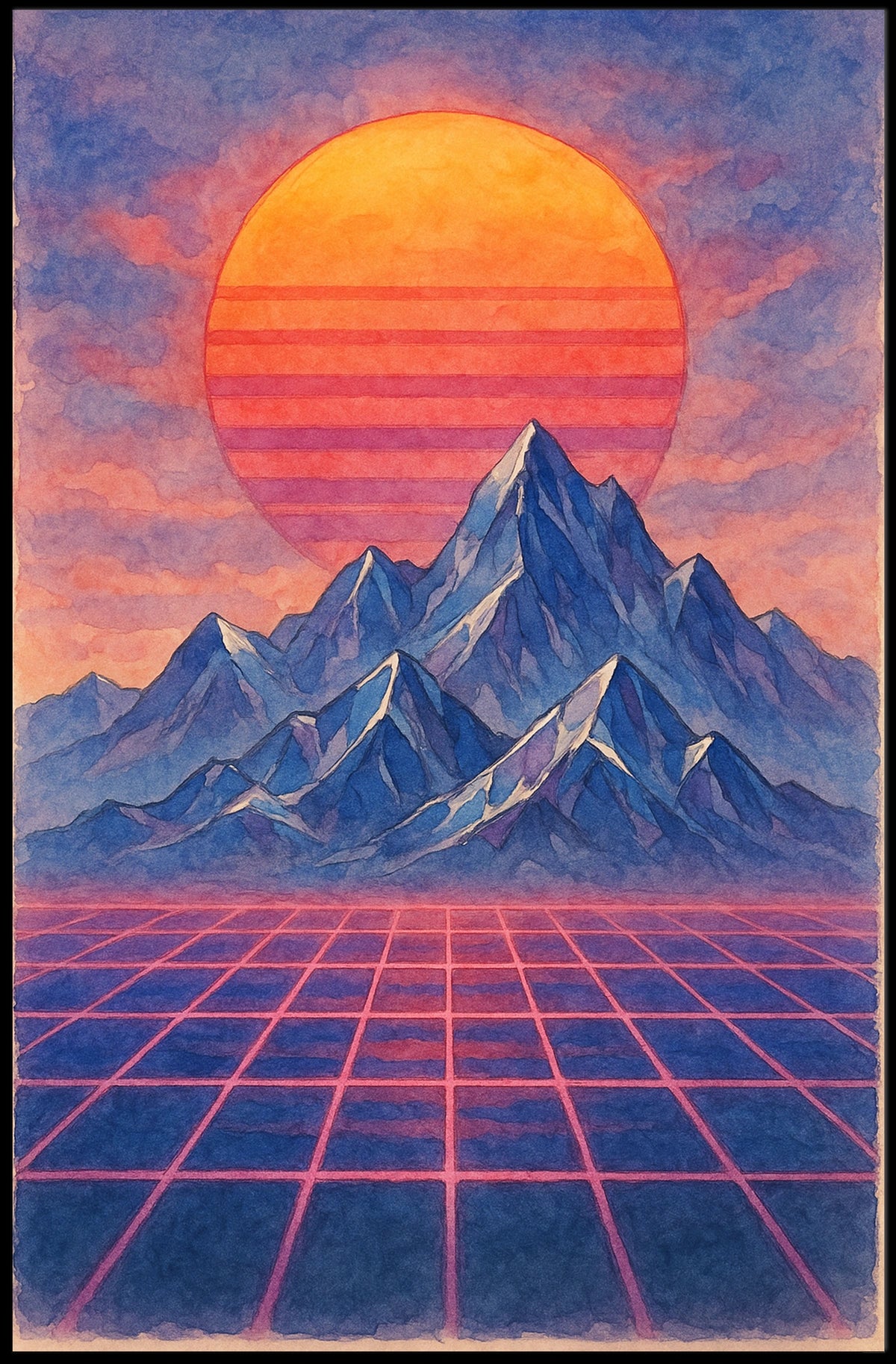 Retro-Futuristic Synthwave Adventure Poster