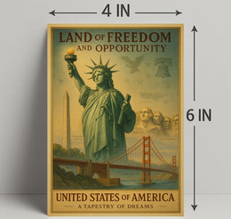 Land of Freedom and Opportunity Poster PosterGoat