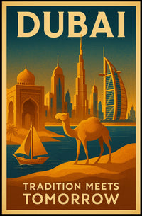 Dubai Skyline Poster Where Tradition Meets Tomorrow Decor