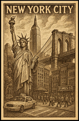 Iconic New York City Vintage Poster For NYC Lovers And Fans