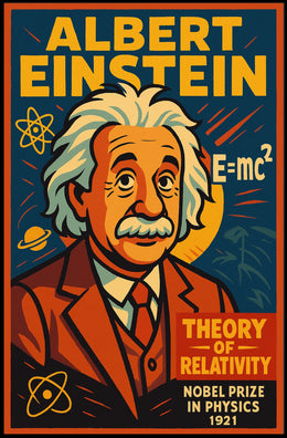 Einstein Relativity Vintage Scholar Poster