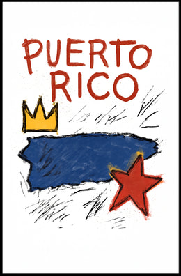 Puerto Rico Artistic Tribute Poster