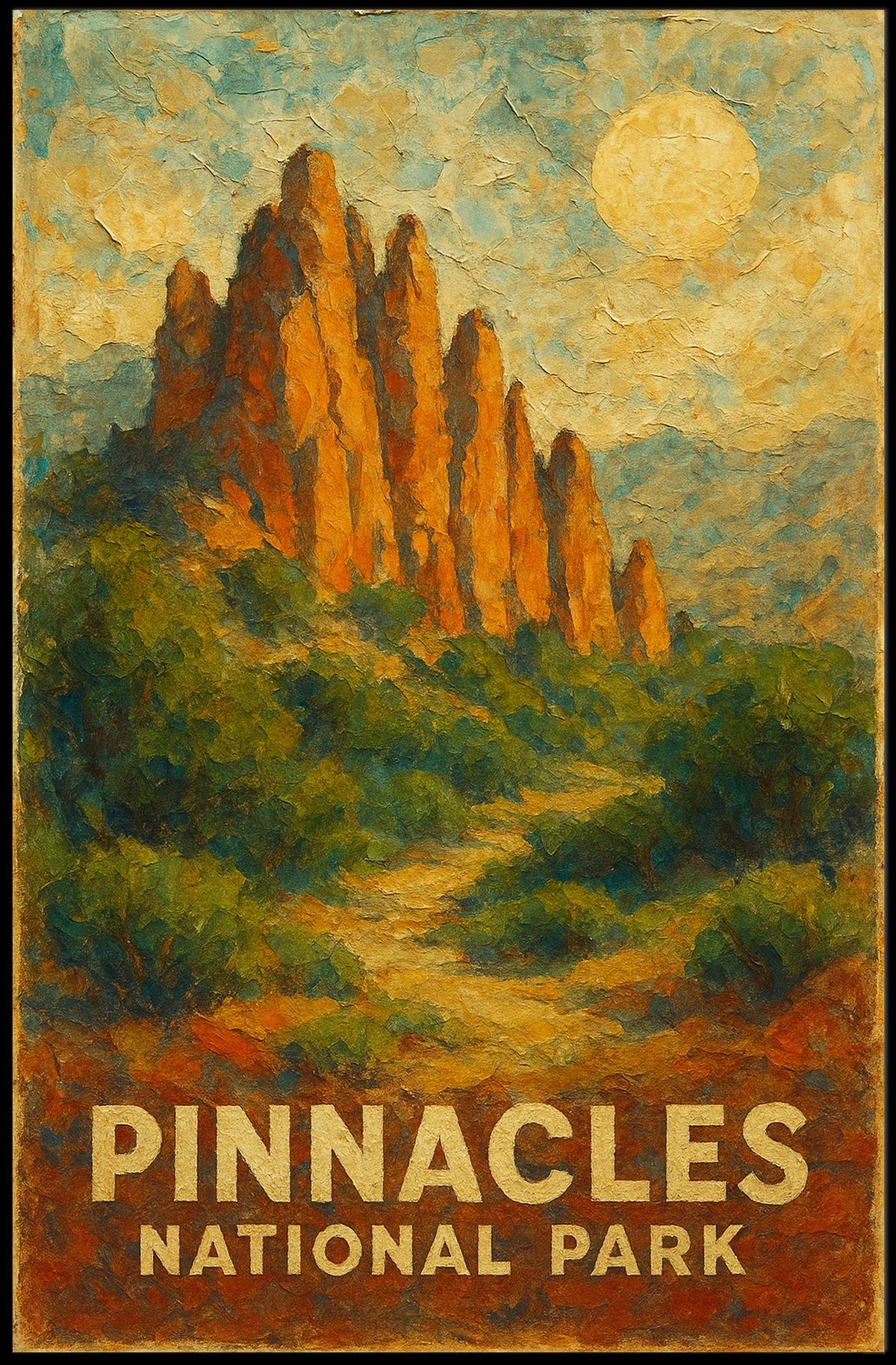 Pinnacles National Park California Landscapes Photography Realism Travel Enthusiast Gift Poster