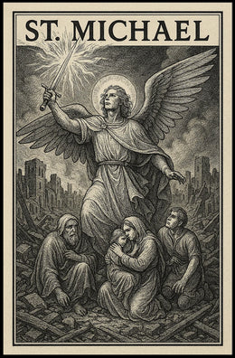 Saint Michael Archangel Stylized Art Poster