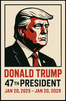 Trump 47th President Patriotic Wall Art Poster