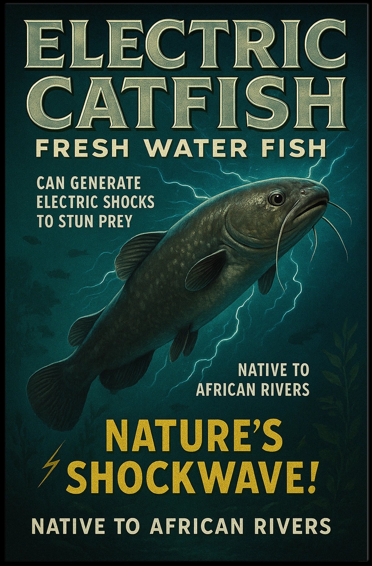 Electric Catfish Natures Shockwave Poster