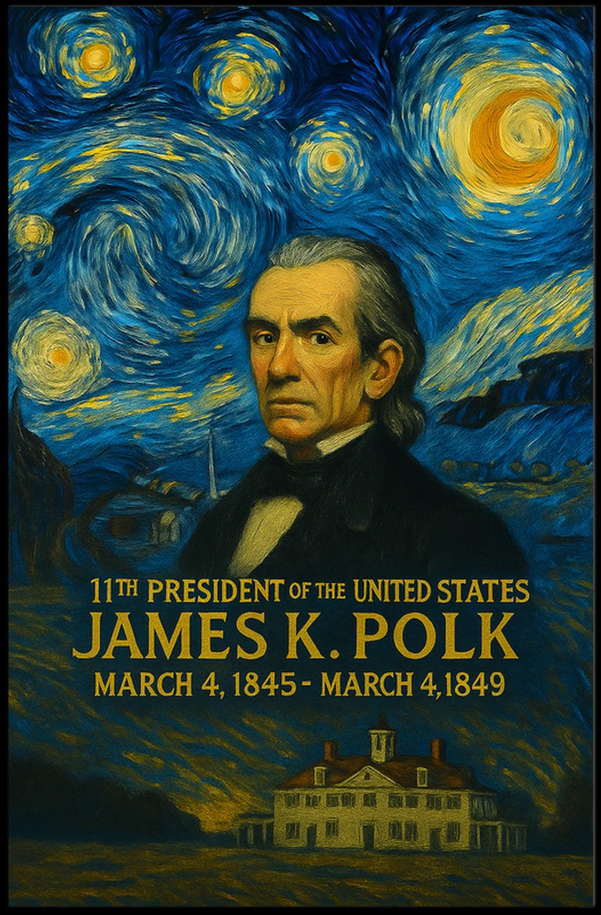 James K. Polk 11th President Poster