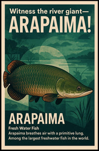 Arapaima: Amazon's Air-Breathing Giant Fish Poster
