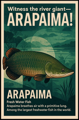 Arapaima: Amazon's Air-Breathing Giant Fish Poster