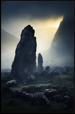 Mystical Stone Landscape Poster