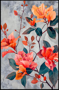 Vibrant Floral Elegance Wall Art Print