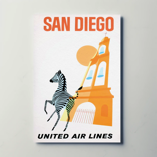San Diego - United Air Lines Poster