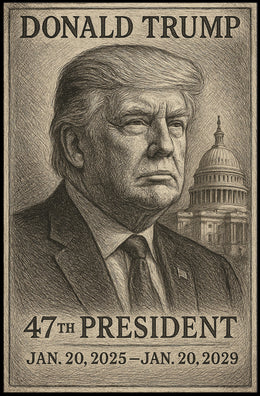 Donald Trump Reflective Leader at the Capitol Poster
