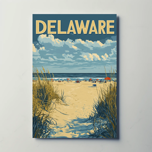 Delaware Vintage Travel Poster