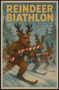 Reindeer Biathlon Poster