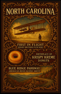 North Carolina A Heritage of Innovation and Beauty Poster