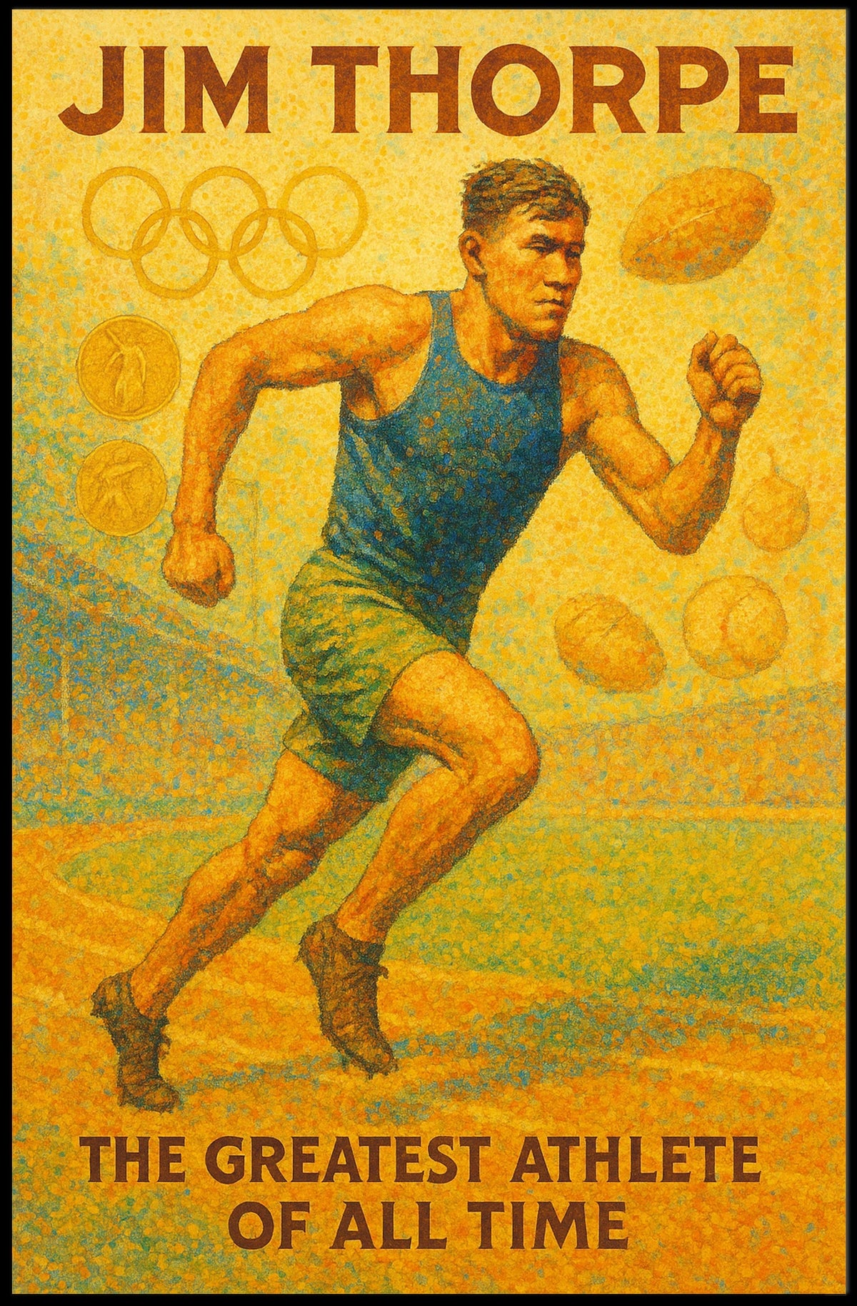 Jim Thorpe Legendary Athlete Poster