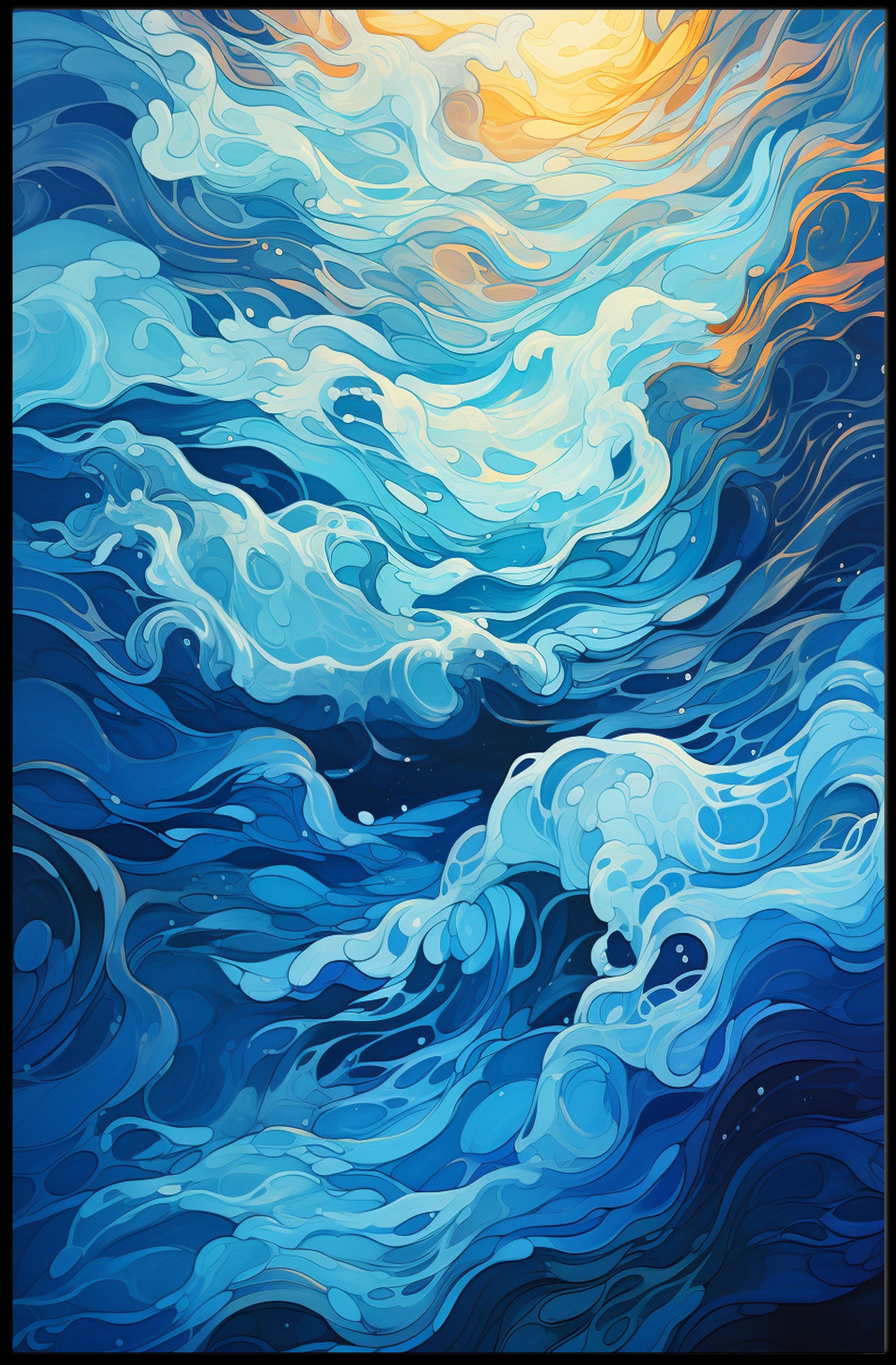 Oceanic Whirl Poster