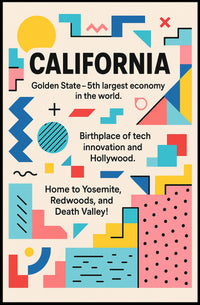 California The Golden State Poster PosterGoat